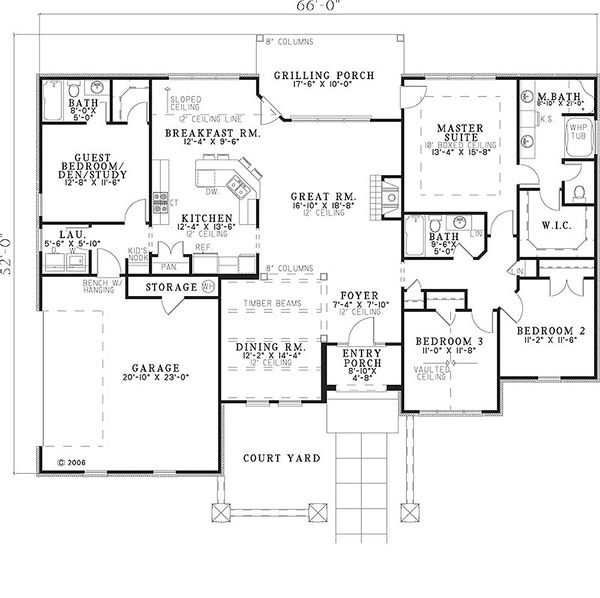 Architectural House Design - European Floor Plan - Main Floor Plan #17-654