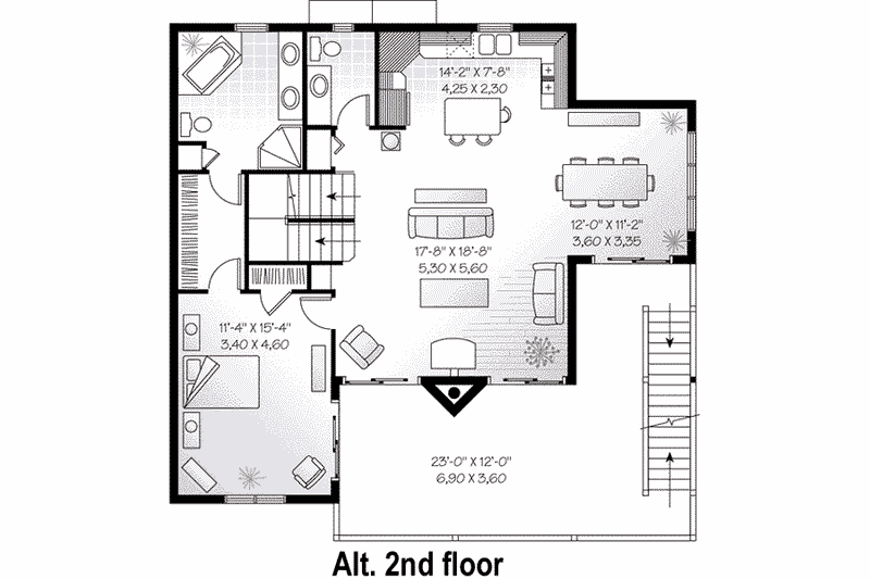 Home Plan - Floor Plan - Other Floor for Beach House Plan #23-507 - 5 bed, 3.5 bath