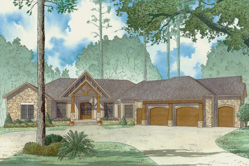 Dream House Plan - Exterior - Front Elevation 7 for Craftsman House Plan #923-43 - 4 bed, 4.5 bath