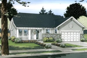 Ranch Exterior - Front Elevation Plan #126-143