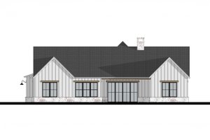 Exterior - Rear Elevation for Farmhouse House Plan #1103-2 - 3 bed, 2.5 bath