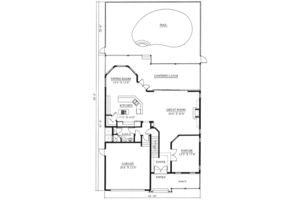 Floor Plan - Main Floor for Mediterranean House Plan #27-294 - 3 bed, 4 bath