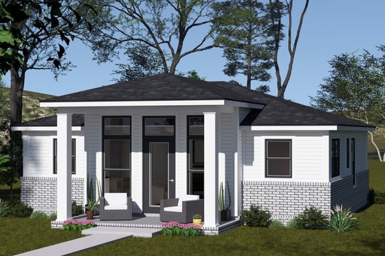 Exterior - Other Elevation for Modern House Plan #513-2330 - 2 bed, 2 bath