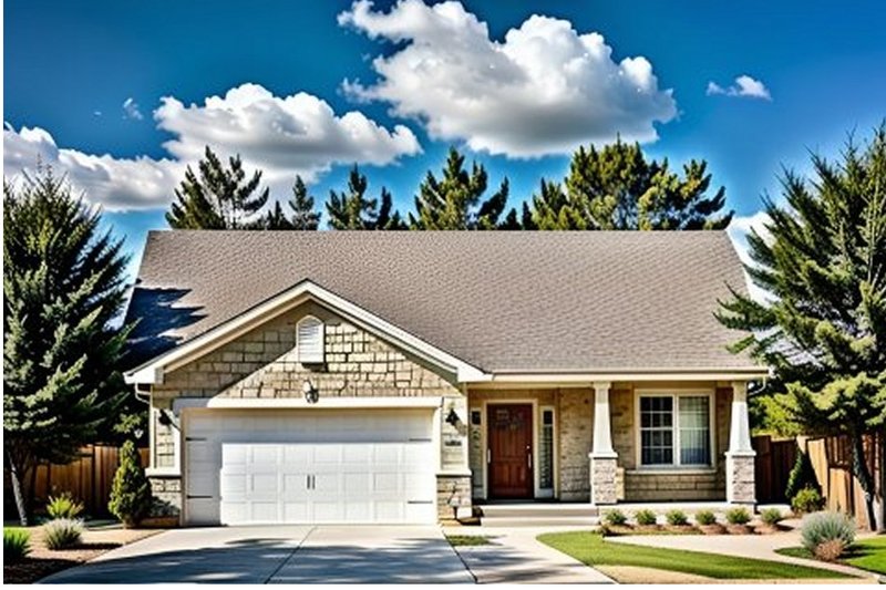 Dream House Plan - Cottage Exterior - Front Elevation Plan #58-104