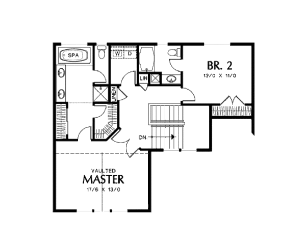 Dream House Plan - Craftsman Floor Plan - Upper Floor Plan #48-399