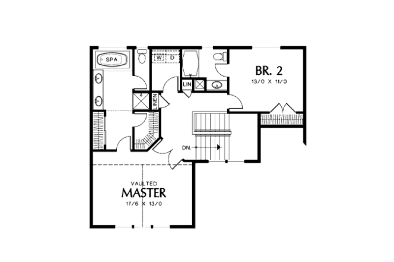House Plan Design - Floor Plan - Upper Floor for Craftsman House Plan #48-399 - 3 bed, 3 bath