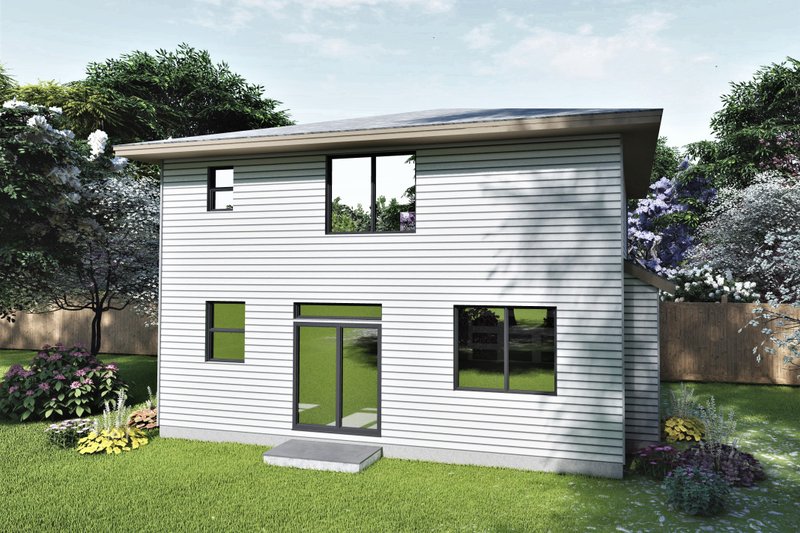 House Design - Exterior - Rear Elevation for Prairie House Plan #53-732 - 3 bed, 2.5 bath