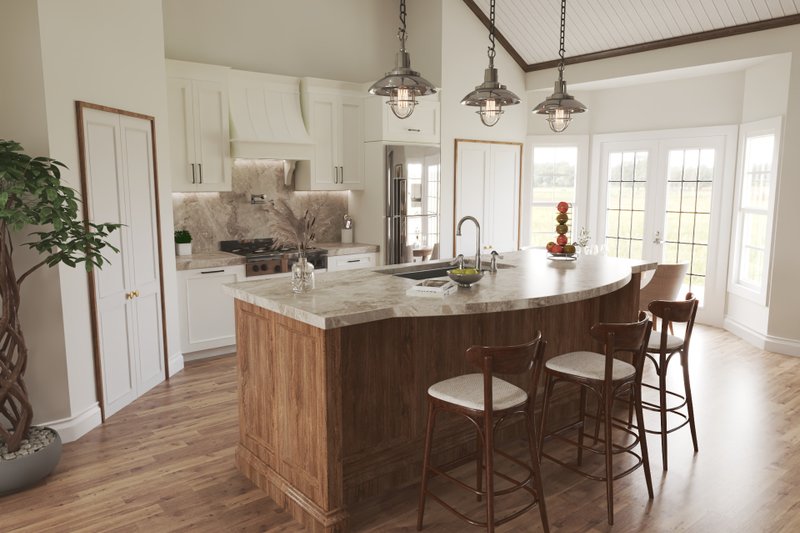 Architectural House Design - Interior - Kitchen for Ranch House Plan #54-568 - 3 bed, 2 bath