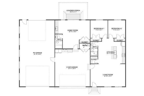 Home Plan - Barndominium Floor Plan - Main Floor Plan #1060-473