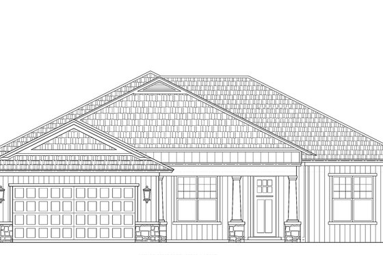 Exterior - Front Elevation 3 for Craftsman House Plan #938-101 - 3 bed, 2.5 bath