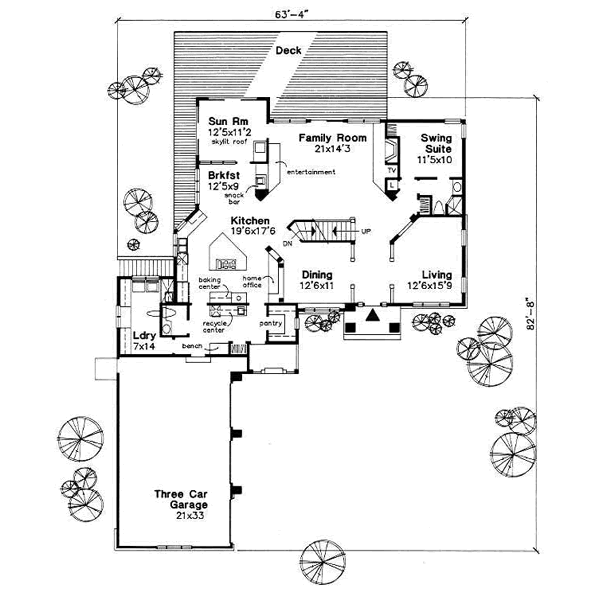 House Plan Design - Traditional Floor Plan - Main Floor Plan #50-146