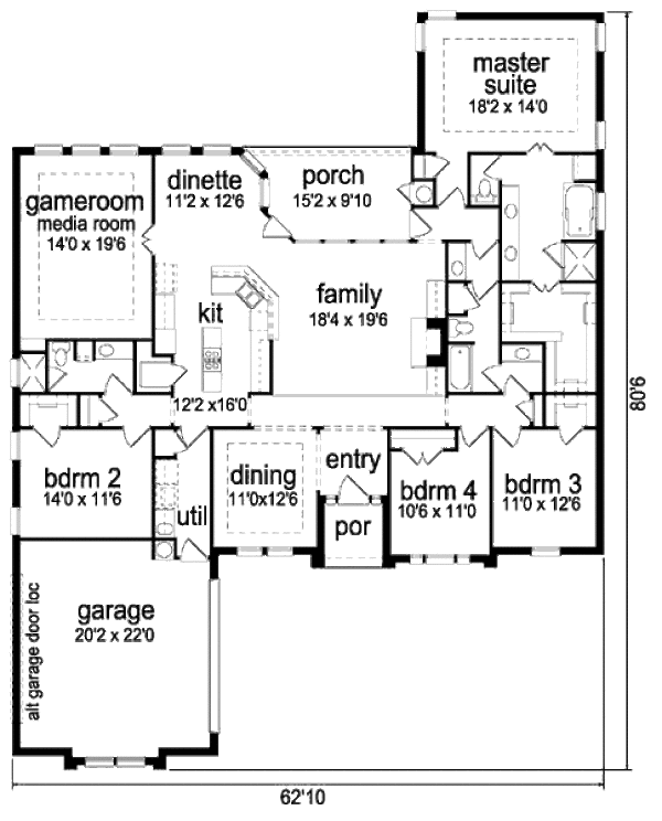 Traditional Floor Plan - Main Floor Plan #84-276