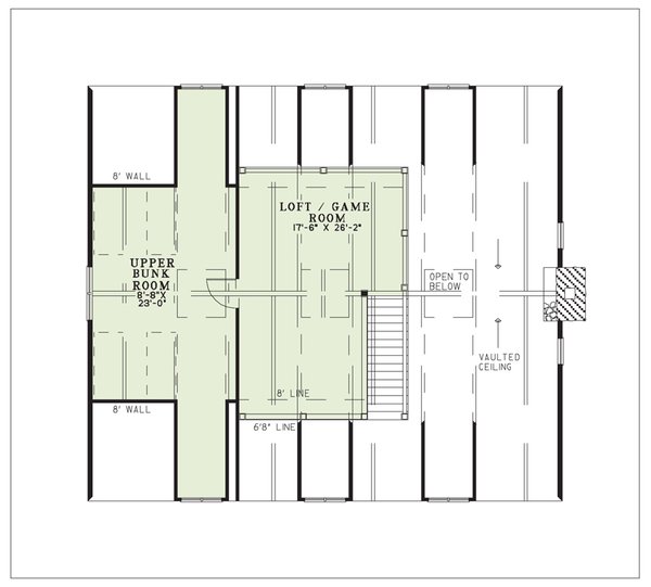 Country Floor Plan - Upper Floor Plan #17-2917
