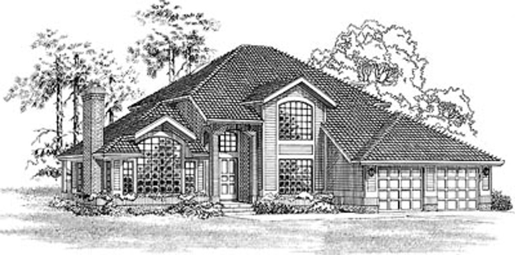 Exterior - Front Elevation 2 for Traditional House Plan #47-419 - 3 bed, 2.5 bath