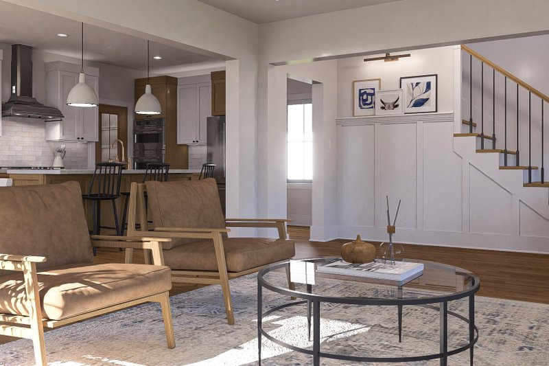 Home Plan - Interior - Family Room 1 for Farmhouse House Plan #455-812 - 3 bed, 3 bath