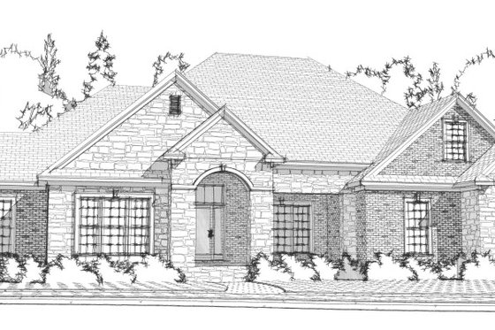 Exterior - Front Elevation for Traditional House Plan #63-358 - 4 bed, 3 bath