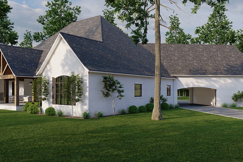 House Plan Design - Exterior - Rear Elevation 3 for European House Plan #923-334 - 3 bed, 2.5 bath