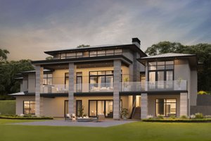 Contemporary Exterior - Rear Elevation Plan #1114-101