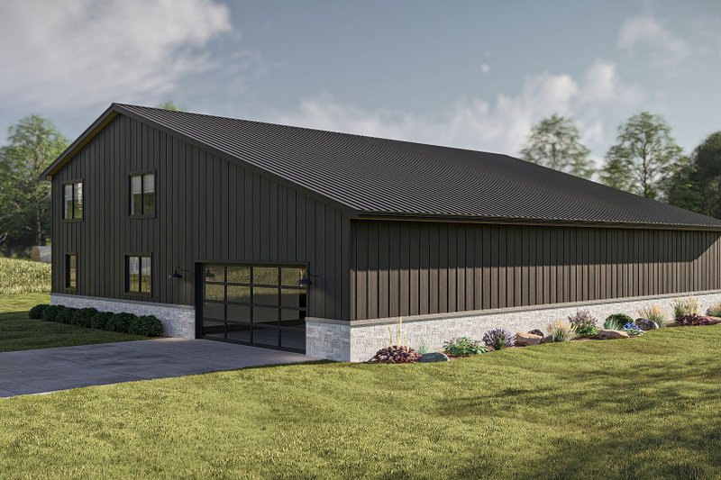 Architectural House Design - Exterior - Other Elevation 1 for Barndominium House Plan #455-580 - 5 bed, 4.5 bath