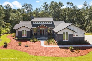 Architectural House Design - Prairie Exterior - Front Elevation Plan #929-1001