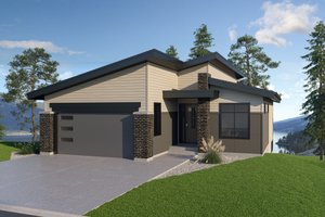 Contemporary Exterior - Front Elevation Plan #1100-45