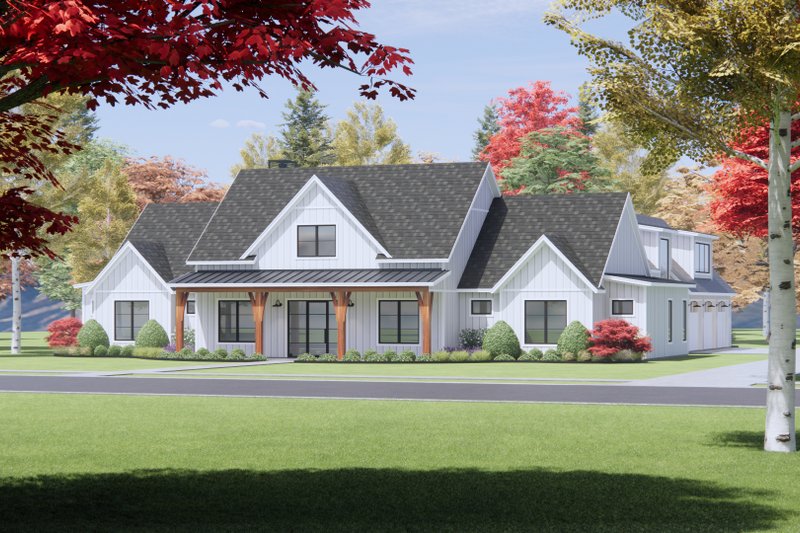 House Design - Exterior - Front Elevation 4 for Farmhouse House Plan #1096-33 - 4 bed, 4.5 bath