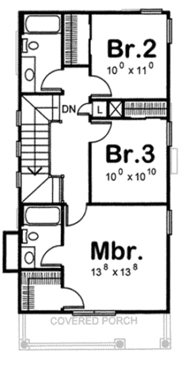 Dream House Plan - Craftsman Floor Plan - Upper Floor Plan #20-1753