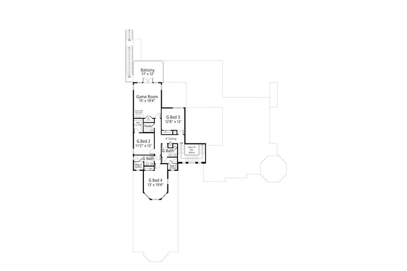 Architectural House Design - Floor Plan - Upper Floor for Mediterranean House Plan #938-151 - 5 bed, 4.5 bath