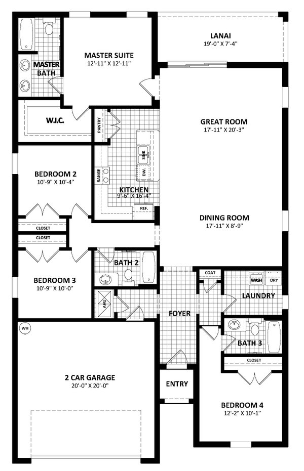 Traditional Floor Plan - Main Floor Plan #1058-251