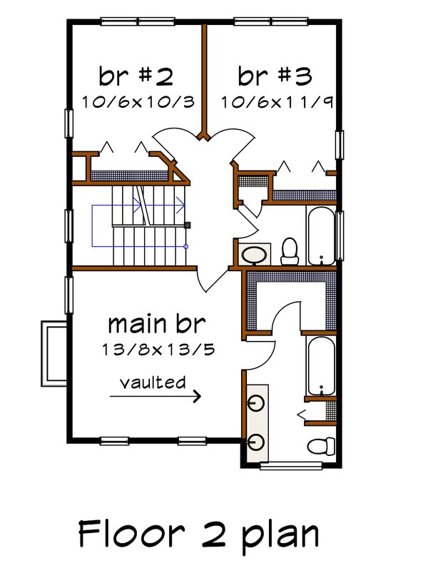 House Plan Design - Modern Floor Plan - Upper Floor Plan #79-324