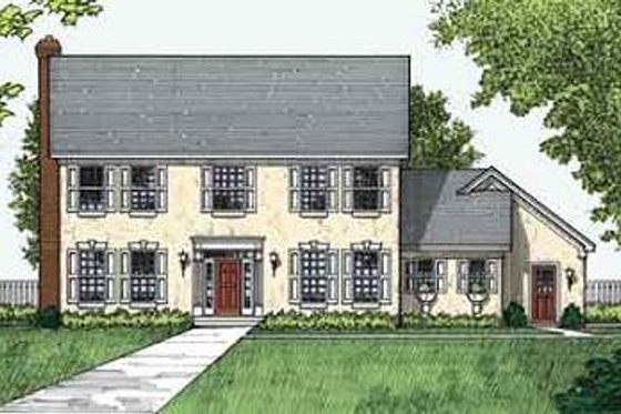 Exterior - Other Elevation for Colonial House Plan #51-340 - 4 bed, 2.5 bath