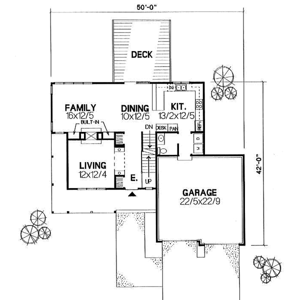 Farmhouse Floor Plan - Main Floor Plan #50-206