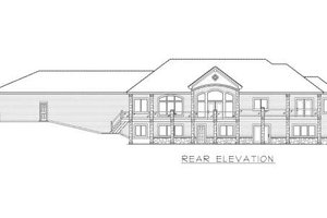 Exterior - Rear Elevation for Ranch House Plan #112-157 - 4 bed, 5.5 bath