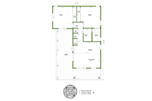 Floor Plan - Main Floor for Craftsman House Plan #1106-32 - 2 bed, 2 bath