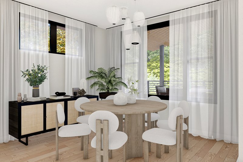 Architectural House Design - Interior - Dining Room for Contemporary House Plan #124-1374 - 4 bed, 3 bath