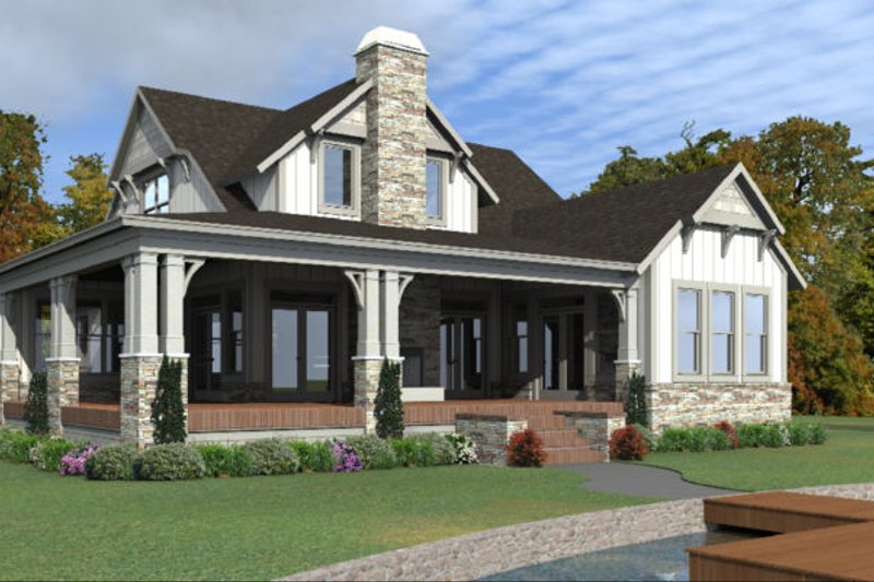 Home Plan - Exterior - Rear Elevation for Country House Plan #63-427 - 4 bed, 3 bath