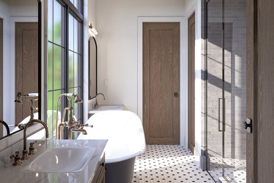 Interior - Master Bathroom for European House Plan #455-361 - 1 bed, 1.5 bath