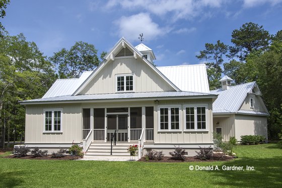 Architectural House Design - Exterior - Rear Elevation for Country House Plan #929-807 - 2 bed, 3 bath