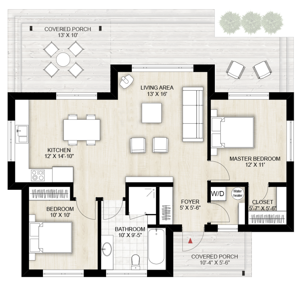 Modern Style House Plan 2 Beds 1 Baths 1000 Sq Ft Plan 924 10