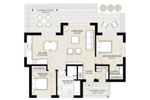 Floor Plan - Main Floor for Modern House Plan #924-10 - 2 bed, 1 bath