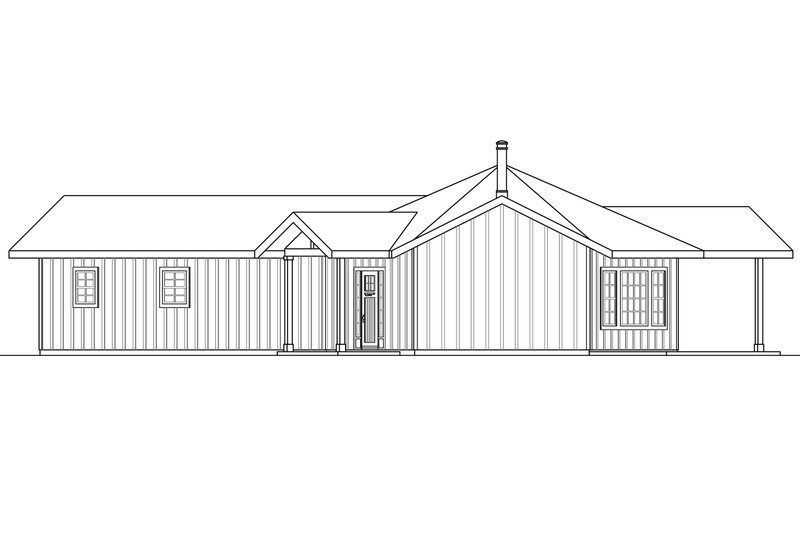Dream House Plan - Exterior - Other Elevation 1 for Ranch House Plan #124-980 - 2 bed, 2 bath