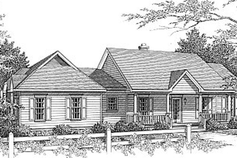 Home Plan - Traditional Exterior - Front Elevation Plan #14-118