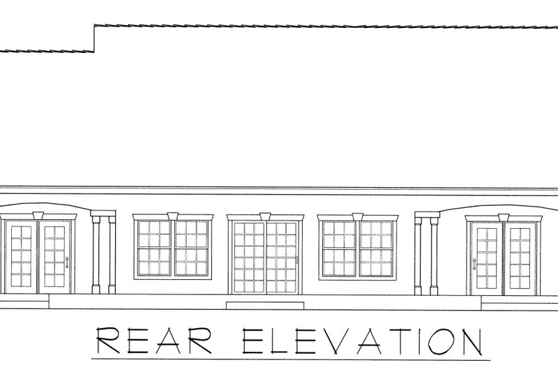 House Blueprint - Exterior - Rear Elevation for Country House Plan #112-163 - 3 bed, 2 bath