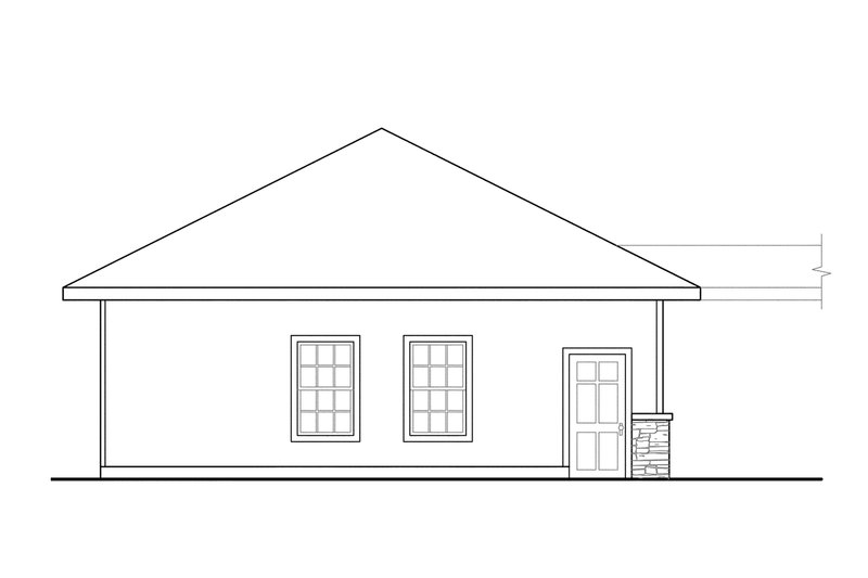 House Plan Design - Exterior - Other Elevation for Ranch House Plan #124-636, 0 bath