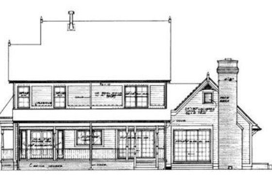Exterior - Rear Elevation for Victorian House Plan #72-146 - 3 bed, 2.5 bath