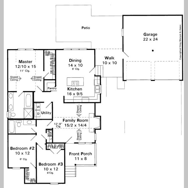 Home Plan - Traditional Floor Plan - Main Floor Plan #41-176