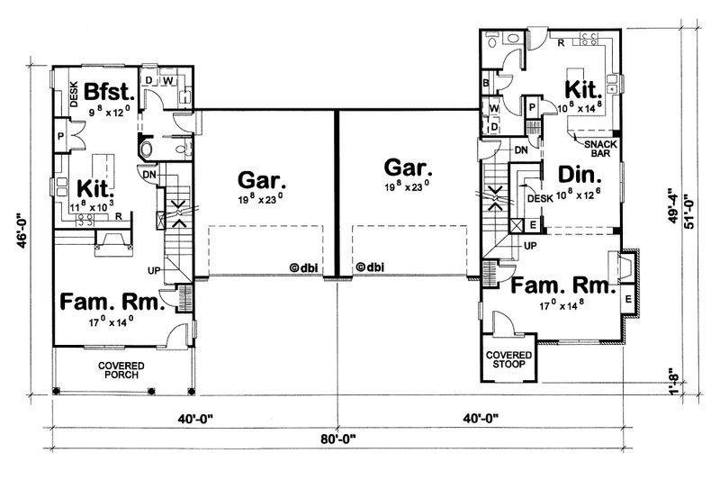Home Plan - Floor Plan - Main Floor for Cottage House Plan #20-1257 - 3 bed, 2.5 bath