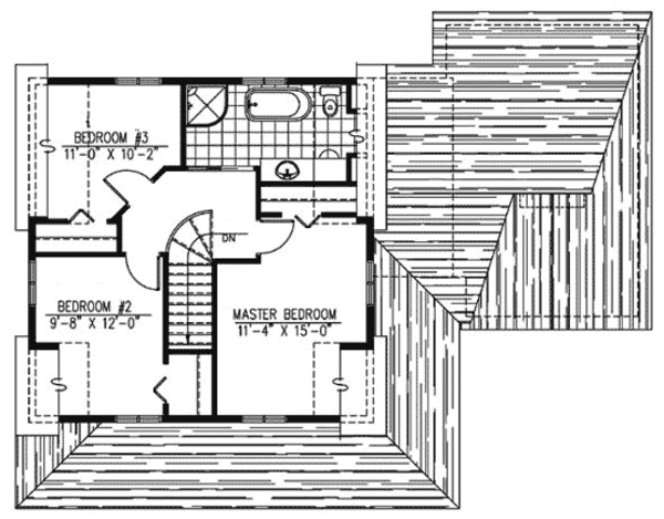 Traditional Floor Plan - Upper Floor Plan #138-301