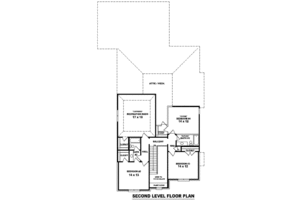 Floor Plan - Upper Floor for European House Plan #81-1110 - 3 bed, 2.5 bath