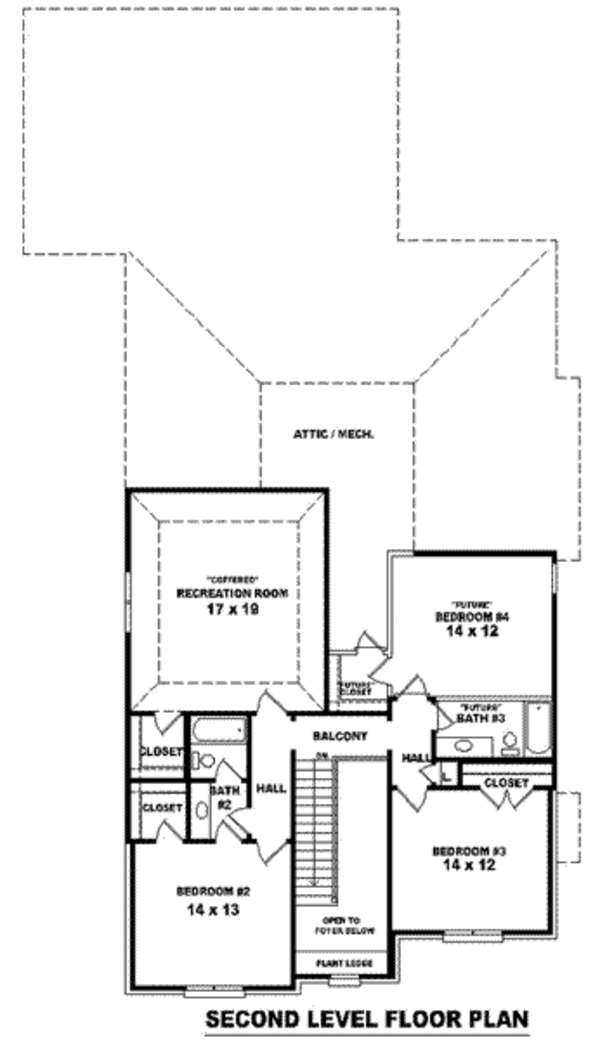 European Floor Plan - Upper Floor Plan #81-1110